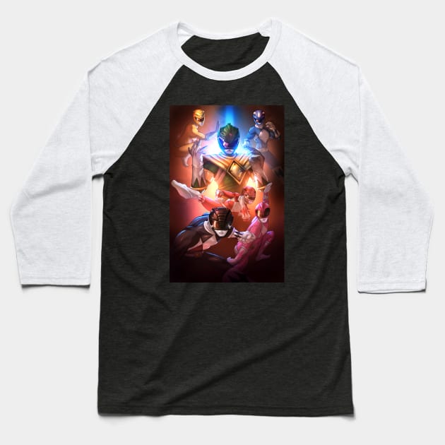 Power Rangers Baseball T-Shirt by EvoComicsInc